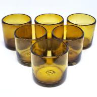 Solid Amber 12 oz Large DOF Glasses (set of 6)